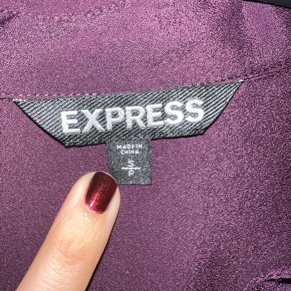 Express Purple Shirt Dress w/ Pockets - Picture 9 of 11